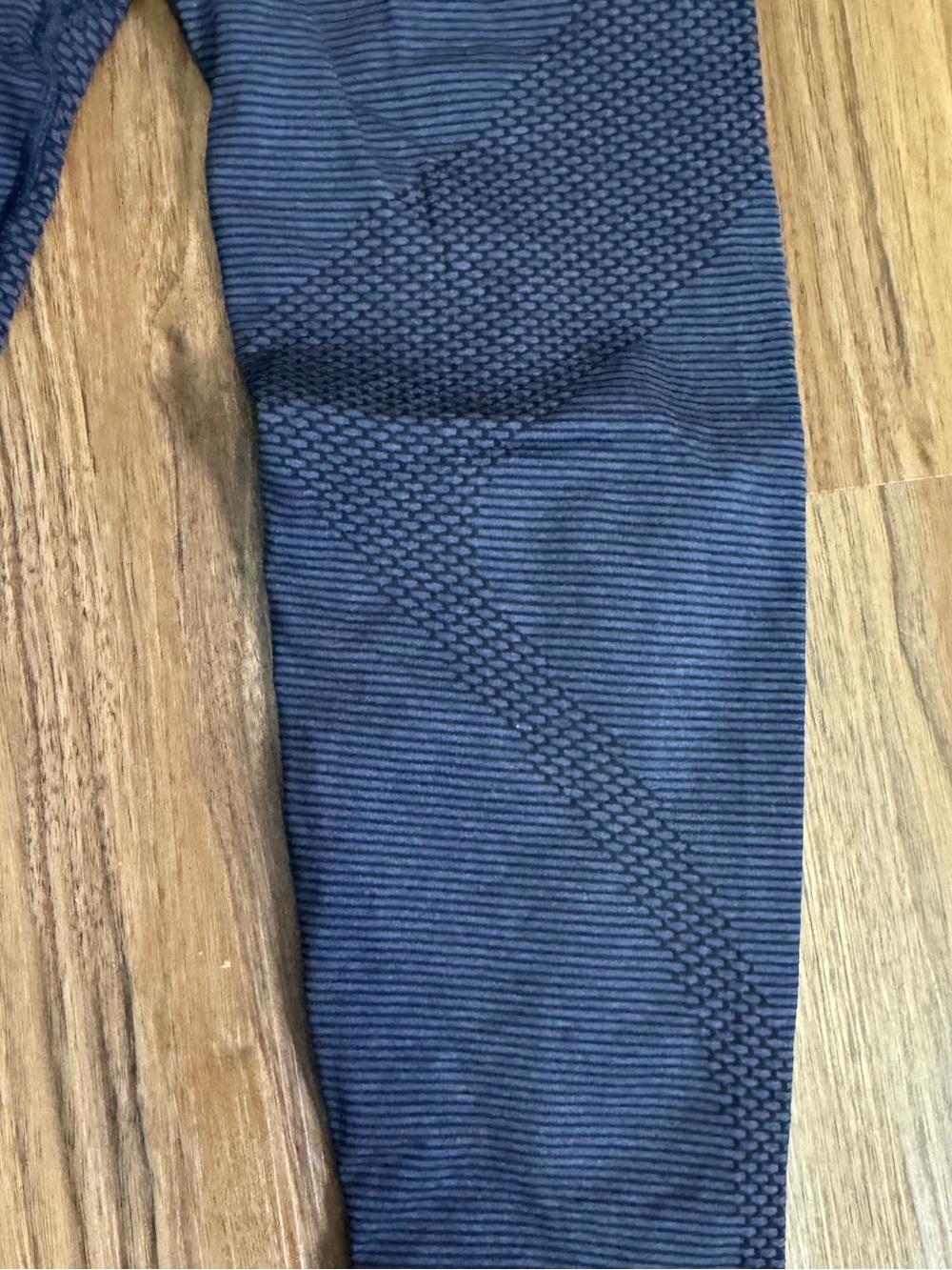GYMSHARK Glute contouring High-Waist Textured Seamless Leggings Navy Blue Marl - Picture 3 of 7
